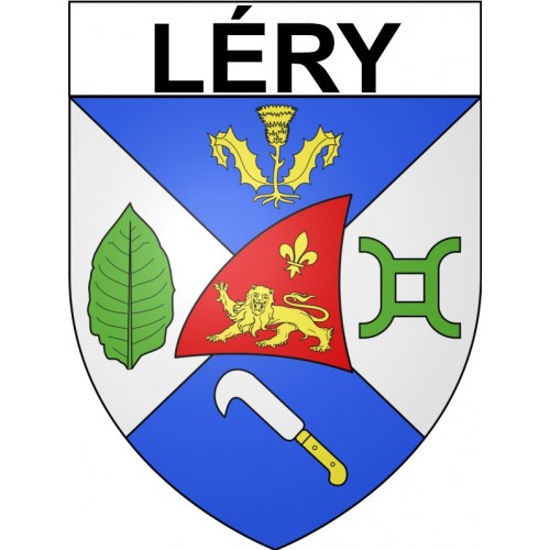 Léry 27 ville Stickers blason autocollant adhésif