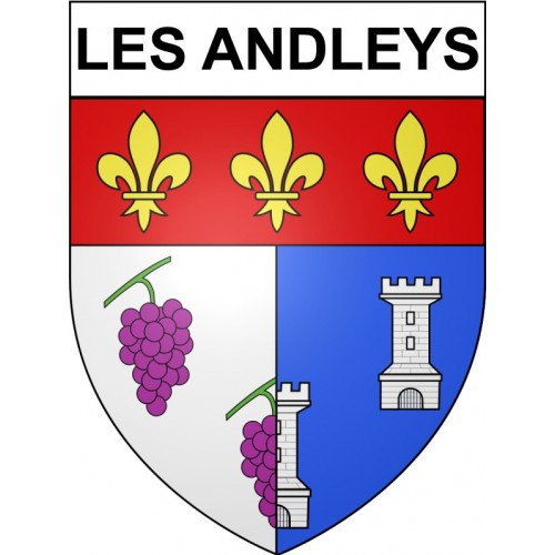 Les Andleys 27 ville Stickers blason autocollant adhésif