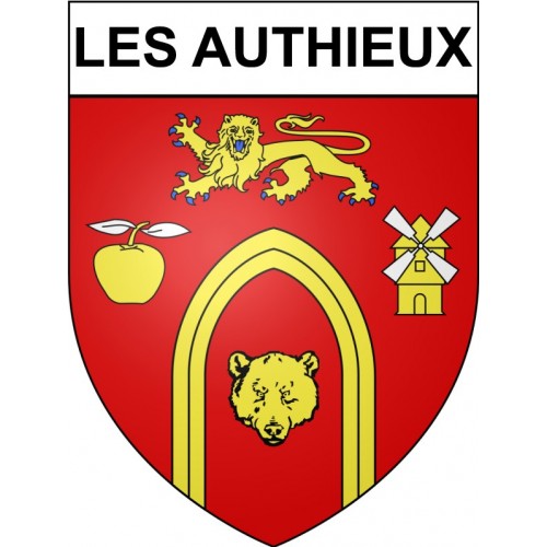 Les Authieux 27 ville Stickers blason autocollant adhésif