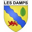 Les Damps 27 ville Stickers blason autocollant adhésif