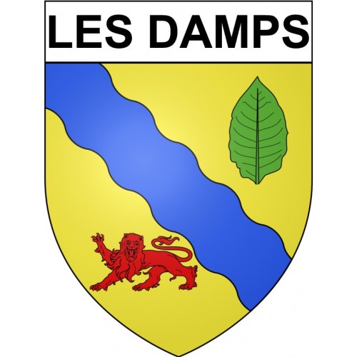 Les Damps 27 ville Stickers blason autocollant adhésif
