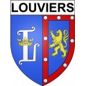 Louviers 27 ville Stickers blason autocollant adhésif