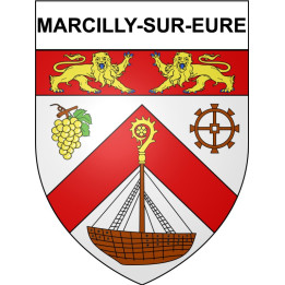 Marcilly-sur-Eure 27 ville Stickers blason autocollant adhésif