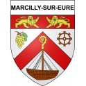 Marcilly-sur-Eure 27 ville Stickers blason autocollant adhésif