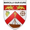 Marcilly-sur-Eure 27 ville Stickers blason autocollant adhésif