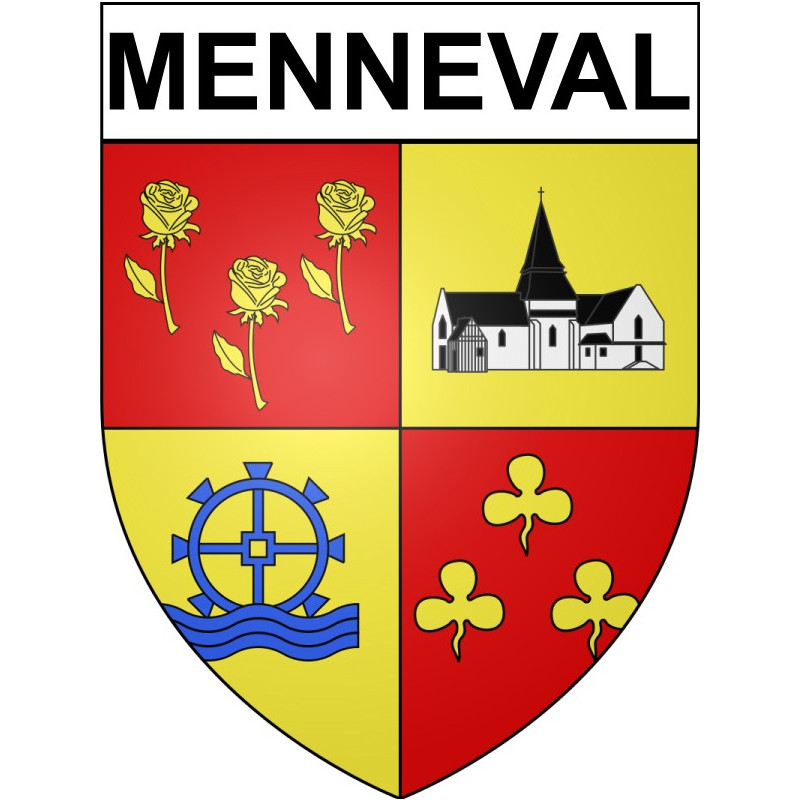 Menneval 27 ville Stickers blason autocollant adhésif