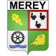 Merey 27 ville Stickers blason autocollant adhésif