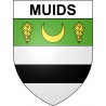 Muids 27 ville Stickers blason autocollant adhésif