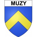 Muzy 27 ville Stickers blason autocollant adhésif