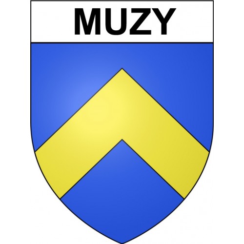 Muzy 27 ville Stickers blason autocollant adhésif