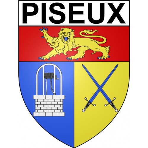 Piseux 27 ville Stickers blason autocollant adhésif