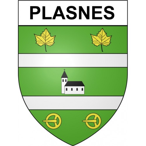 Plasnes 27 ville Stickers blason autocollant adhésif