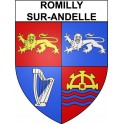 Romilly-sur-Andelle 27 ville Stickers blason autocollant adhésif