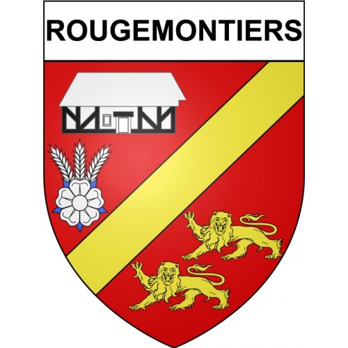 Rougemontiers 27 ville Stickers blason autocollant adhésif