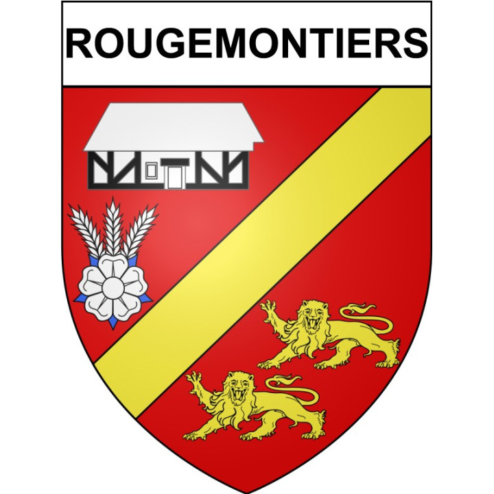 Rougemontiers 27 ville Stickers blason autocollant adhésif