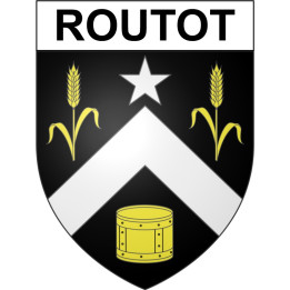 Routot 27 ville Stickers blason autocollant adhésif