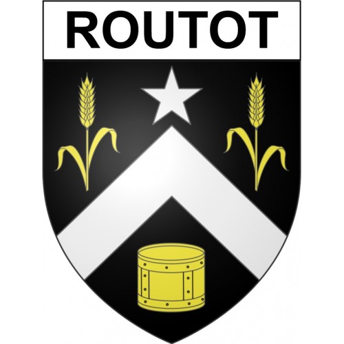Routot 27 ville Stickers blason autocollant adhésif