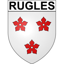 Rugles 27 ville Stickers blason autocollant adhésif