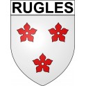 Rugles 27 ville Stickers blason autocollant adhésif