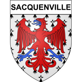 Sacquenville 27 ville Stickers blason autocollant adhésif