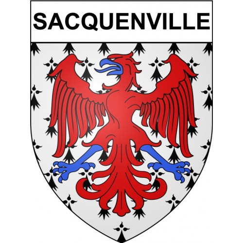 Sacquenville 27 ville Stickers blason autocollant adhésif