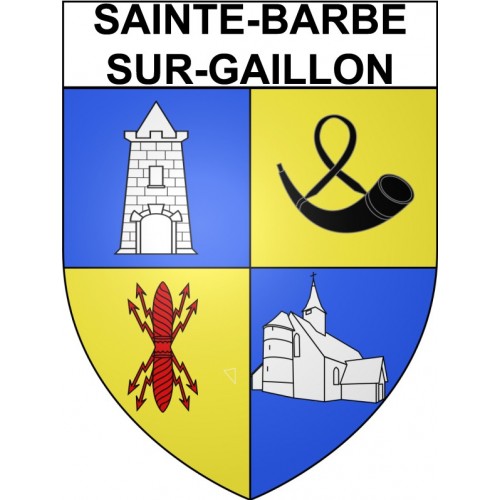 Sainte-Barbe-sur-Gaillon 27 ville Stickers blason autocollant adhésif