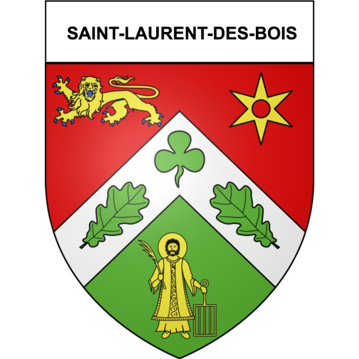 Saint-Laurent-des-Bois 27 ville Stickers blason autocollant adhésif