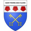 Saint-Pierre-des-Fleurs 27 ville Stickers blason autocollant adhésif