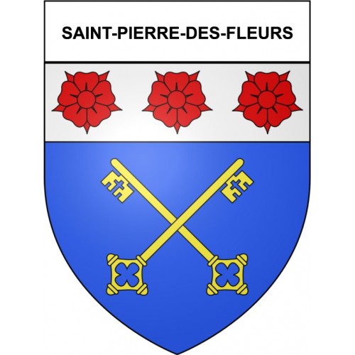 Saint-Pierre-des-Fleurs 27 ville Stickers blason autocollant adhésif