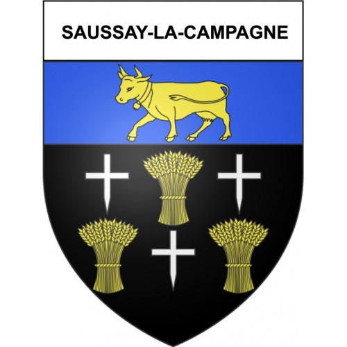 Saussay-la-Campagne 27 ville Stickers blason autocollant adhésif