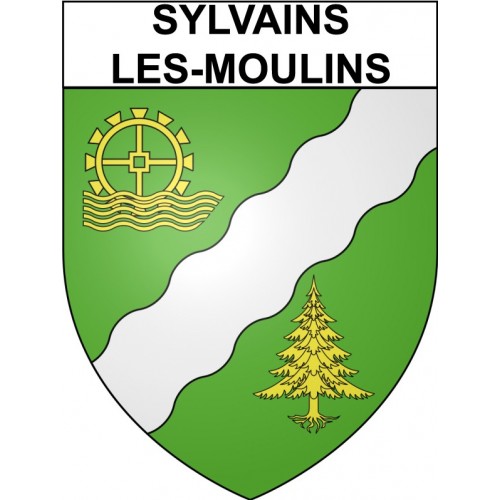 Sylvains-les-Moulins 27 ville Stickers blason autocollant adhésif
