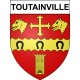 Toutainville 27 ville Stickers blason autocollant adhésif