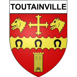 Toutainville 27 ville Stickers blason autocollant adhésif