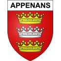 Appenans 25 ville Stickers blason autocollant adhésif