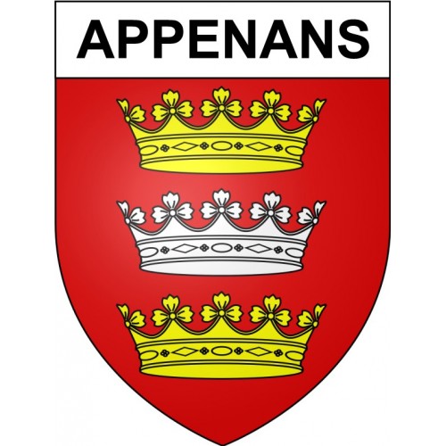 Appenans 25 ville Stickers blason autocollant adhésif