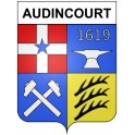 Audincourt 25 ville Stickers blason autocollant adhésif