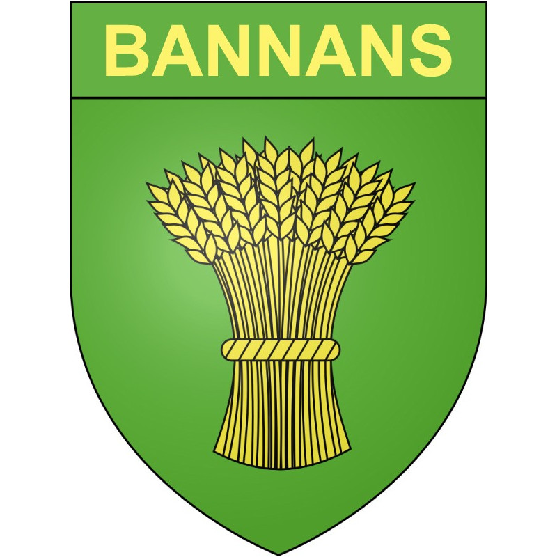 Bannans 25 ville Stickers blason autocollant adhésif