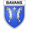 Bavans 25 ville Stickers blason autocollant adhésif