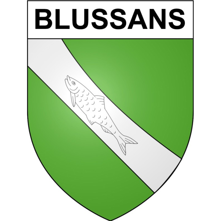 Blussans 25 ville Stickers blason autocollant adhésif