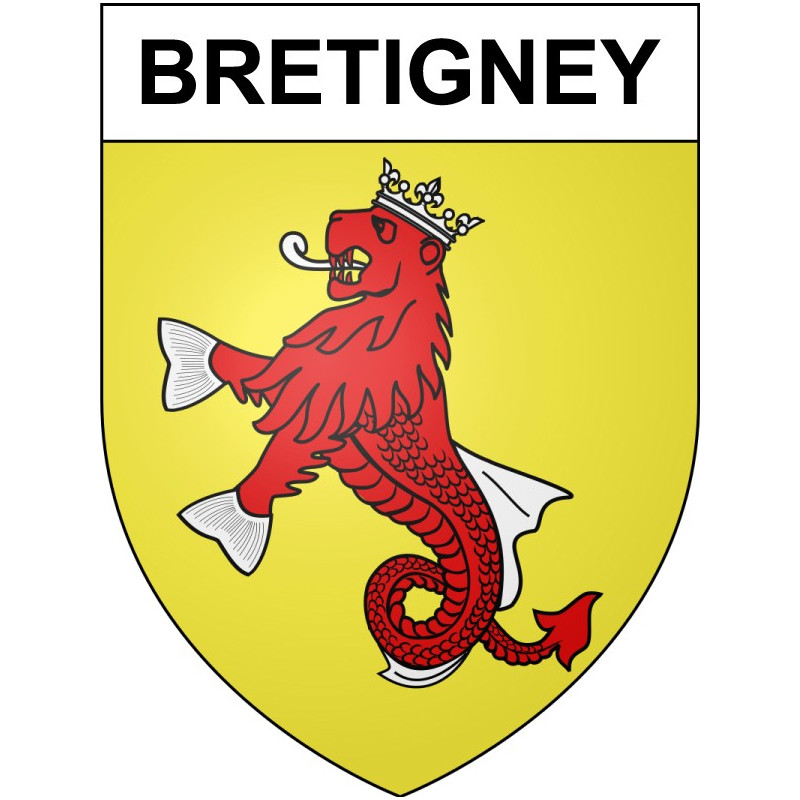 Bretigney 25 ville Stickers blason autocollant adhésif