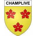 Champlive 25 ville Stickers blason autocollant adhésif