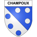 Champoux 25 ville Stickers blason autocollant adhésif