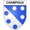 Champoux 25 ville Stickers blason autocollant adhésif