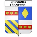 Chevigney-lès-Vercel 25 ville Stickers blason autocollant adhésif