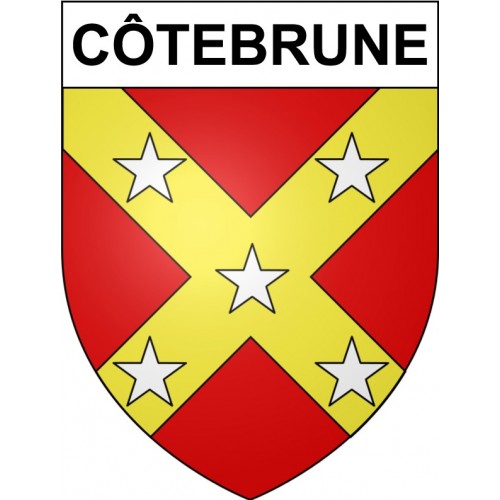 Côtebrune 25 ville Stickers blason autocollant adhésif