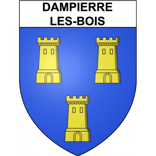 Dampierre-les-Bois 25 ville Stickers blason autocollant adhésif