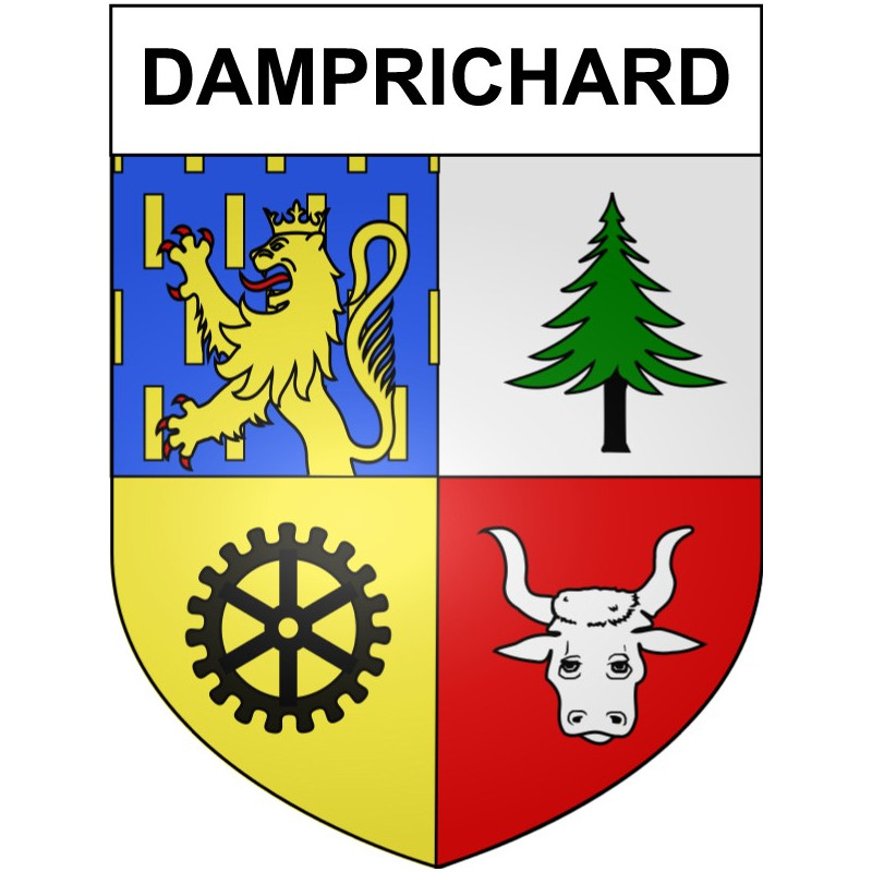 Damprichard 25 ville Stickers blason autocollant adhésif