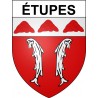 étupes 25 ville Stickers blason autocollant adhésif