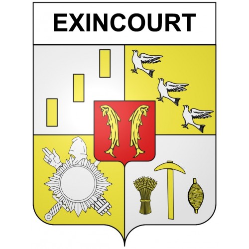 Pegatinas escudo de armas de Bazas adhesivo de la etiqueta engomada