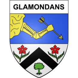 Glamondans 25 ville Stickers blason autocollant adhésif
